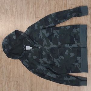 Cat & Jack camo hooded zip up sweatshirt